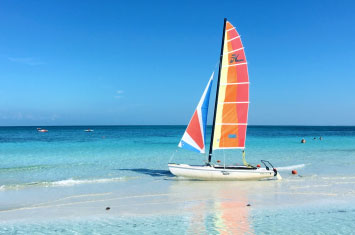cuba beach boat